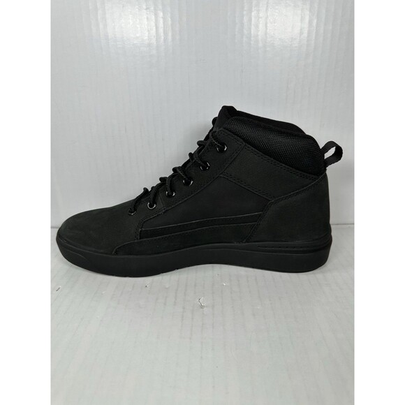 Size 8.5 Timberland Allston Mid Lace Sneaker Black Nubuck Boot Casual Mens NEW